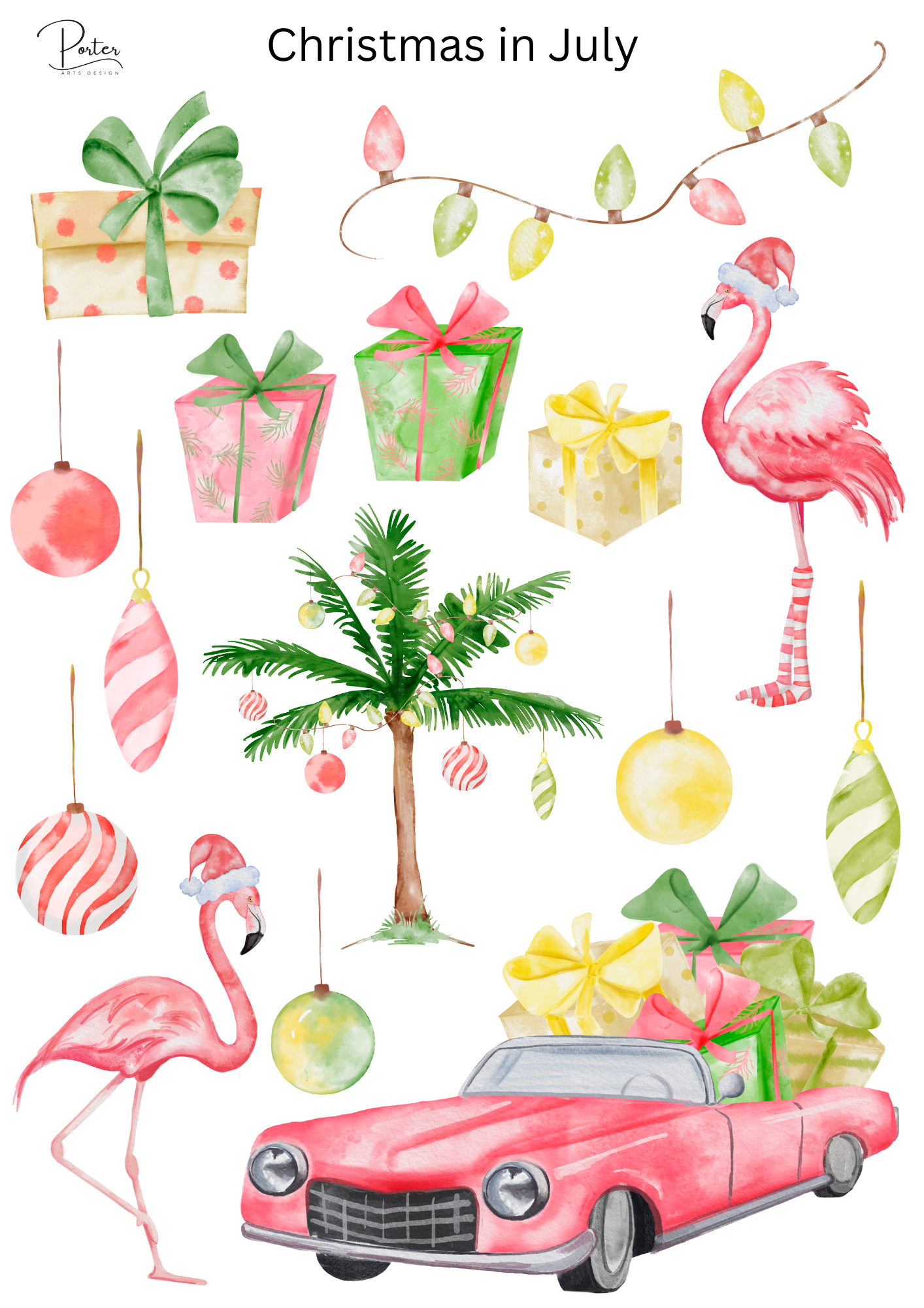 *PRINTABLE* Christmas in July Sticker