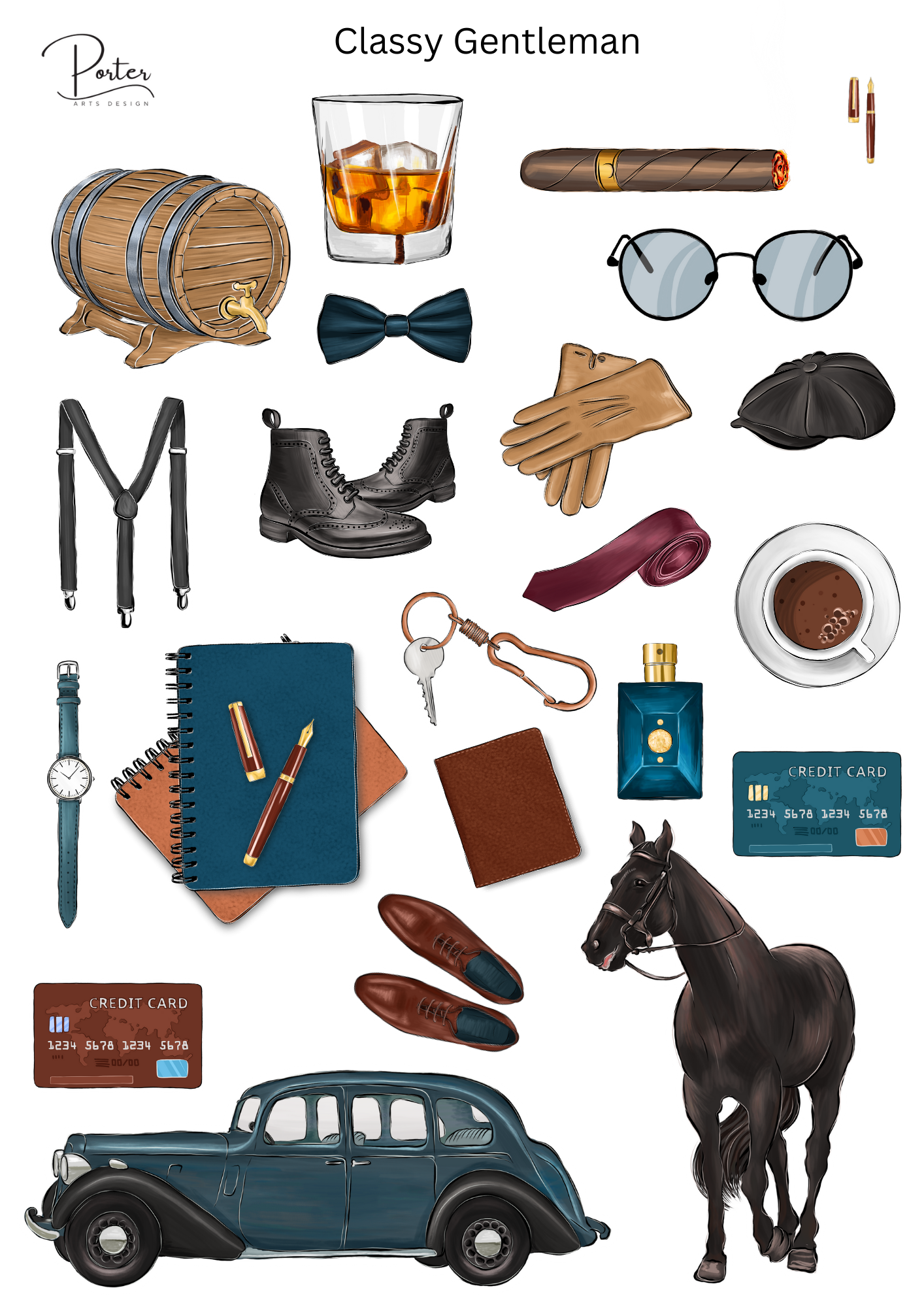 *TANGIBLE* Classy Gentleman Sticker