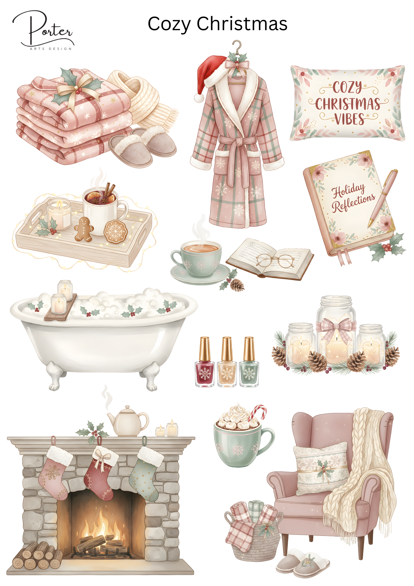 *TANGIBLE* Cozy Christmas Sticker