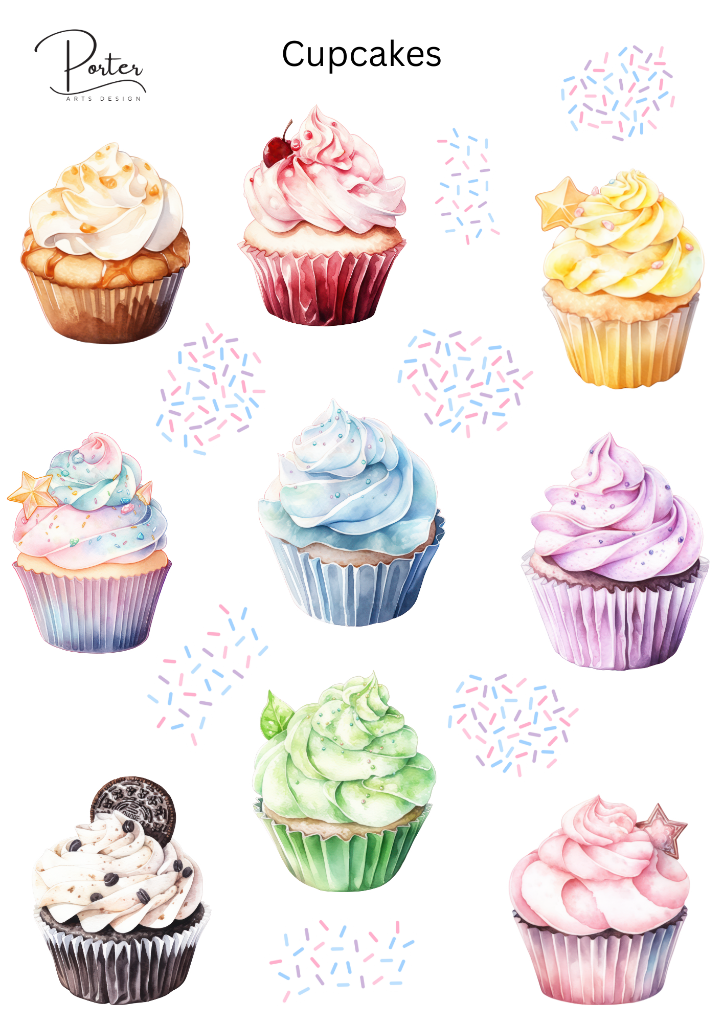 *TANGIBLE* Cupcakes Sticker
