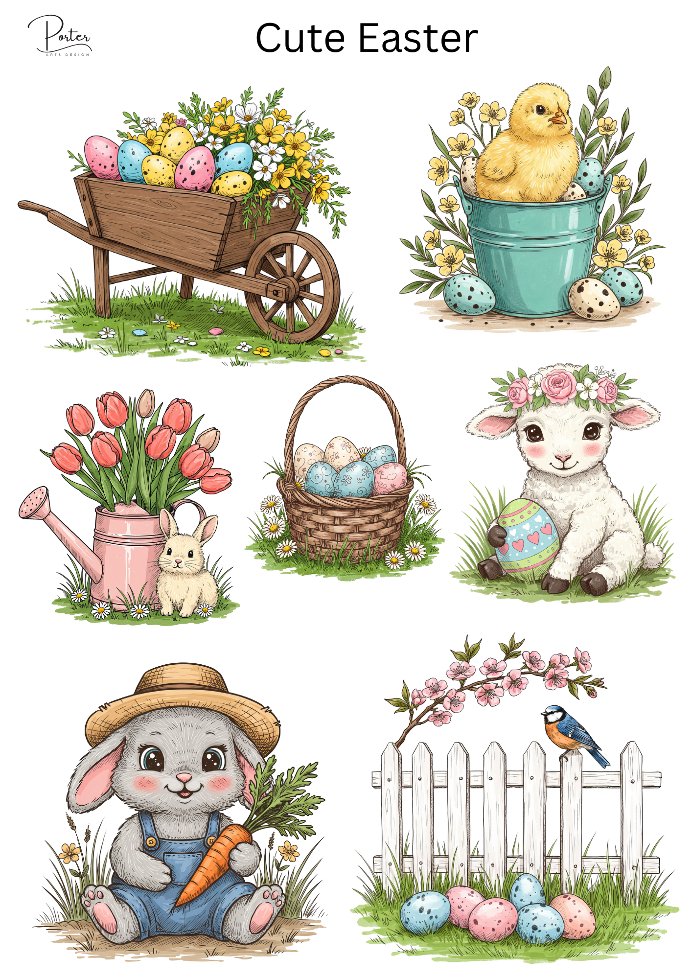*PRINTABLE* Cute Easter Sticker