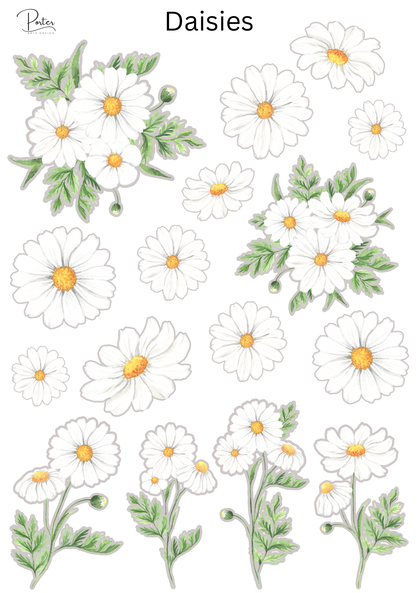 *PRINTABLE* Daisies Sticker