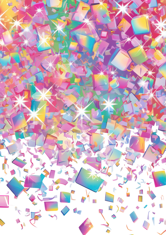 *TANGIBLE* Decorative Sheet- Disco Confetti