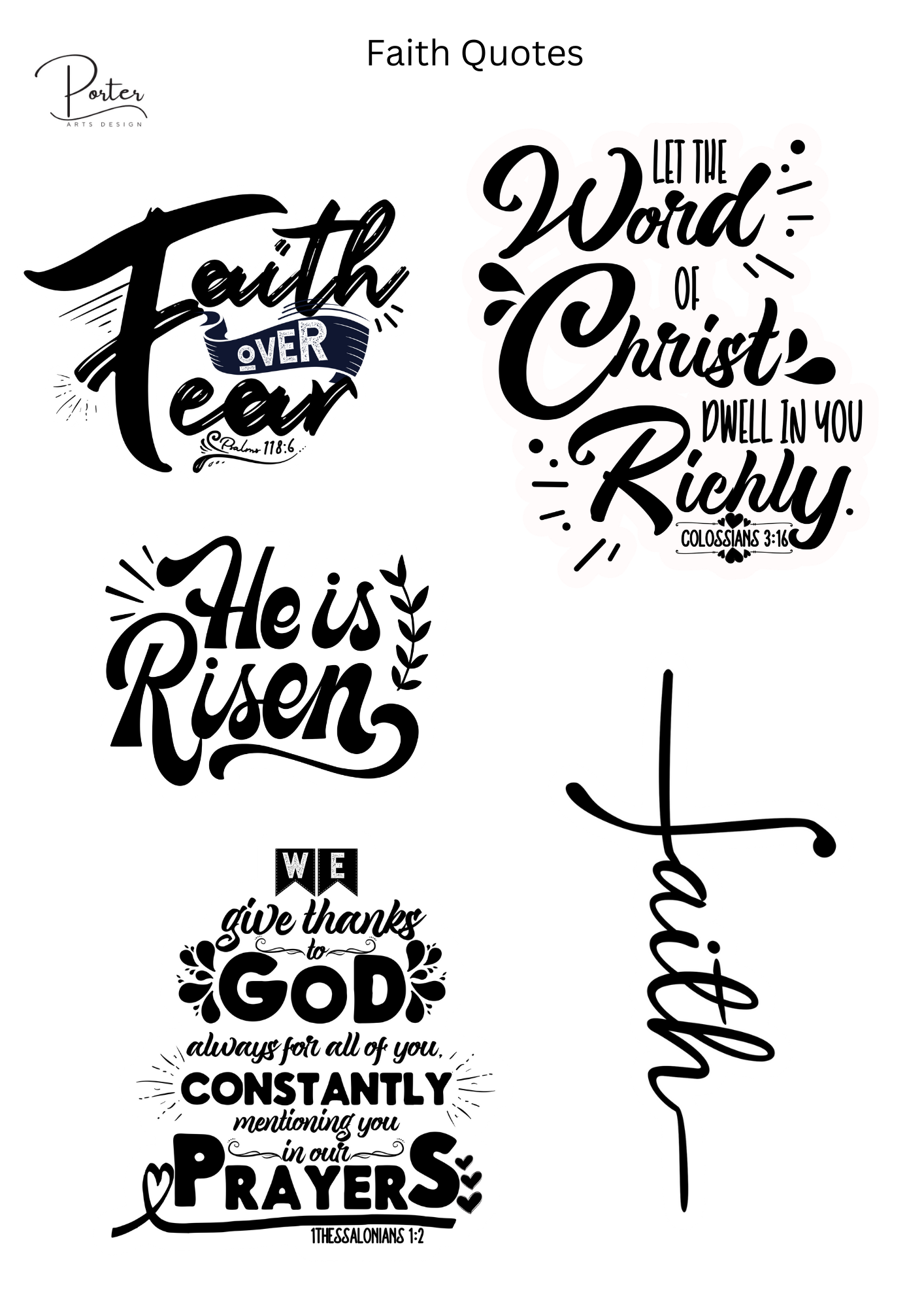 *PRINTABLE* Faith Quotes Sticker