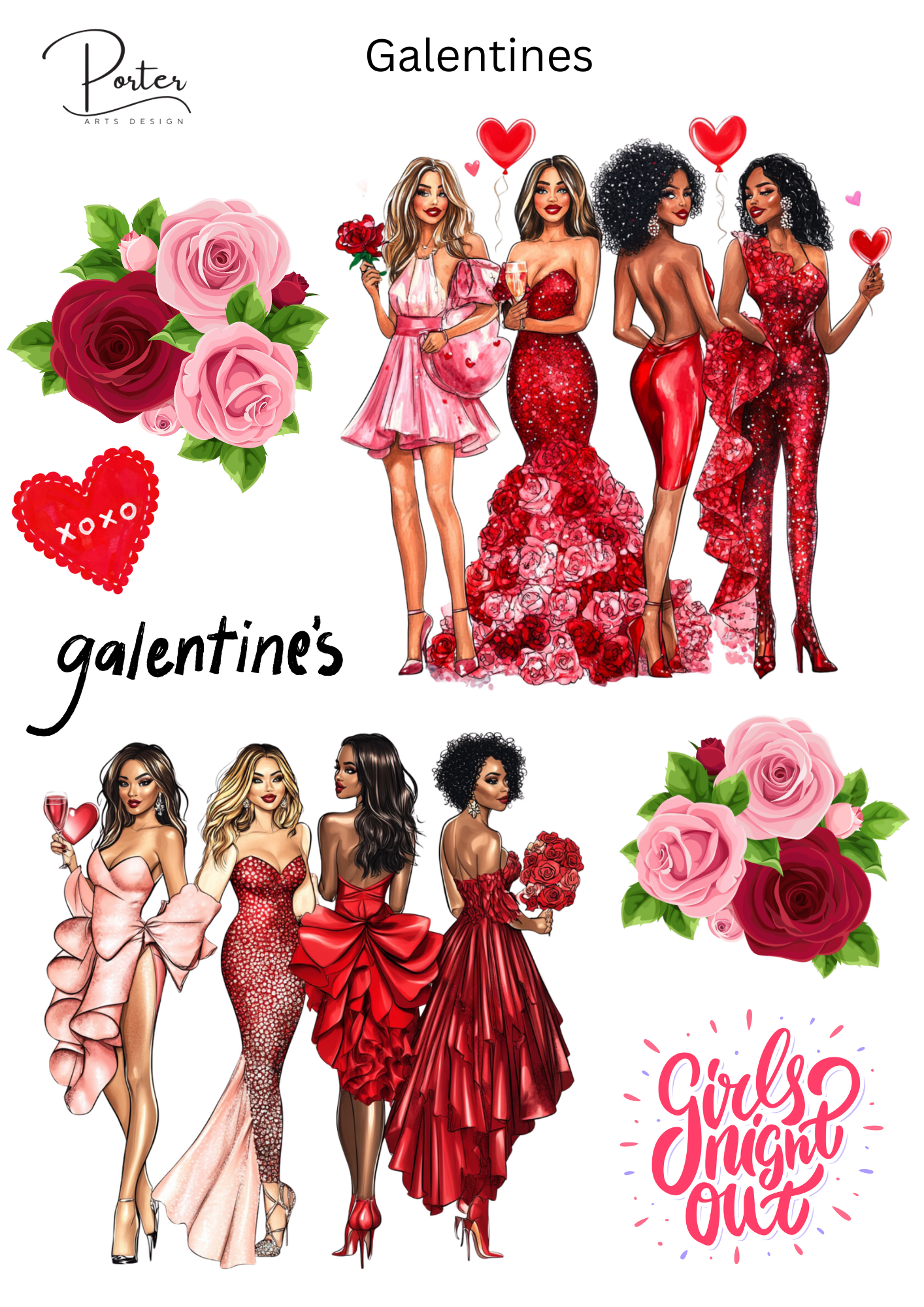 *PRINTABLE* Galentines Sticker