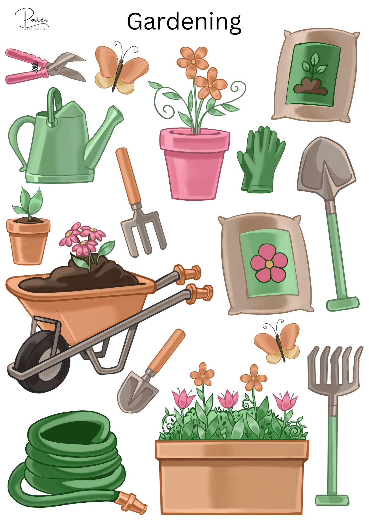 *PRINTABLE* Gardening Stickers