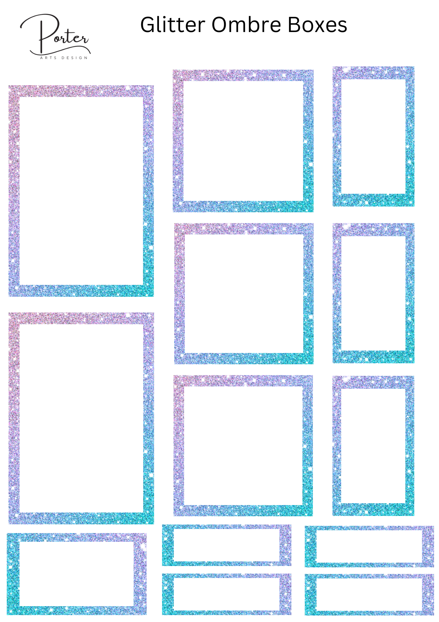 *TANGIBLE* Glitter Ombre Boxes