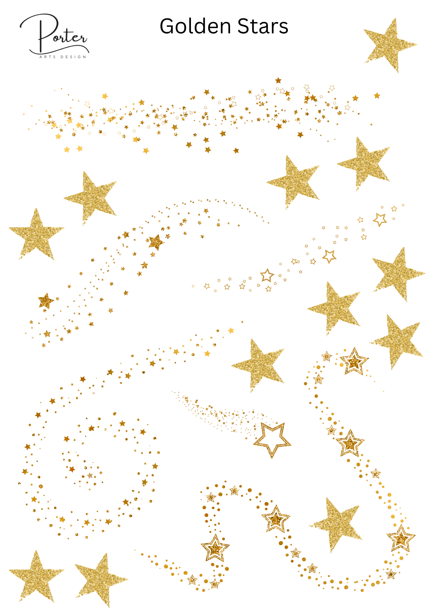 *PRINTABLE* Golden Stars Sticker