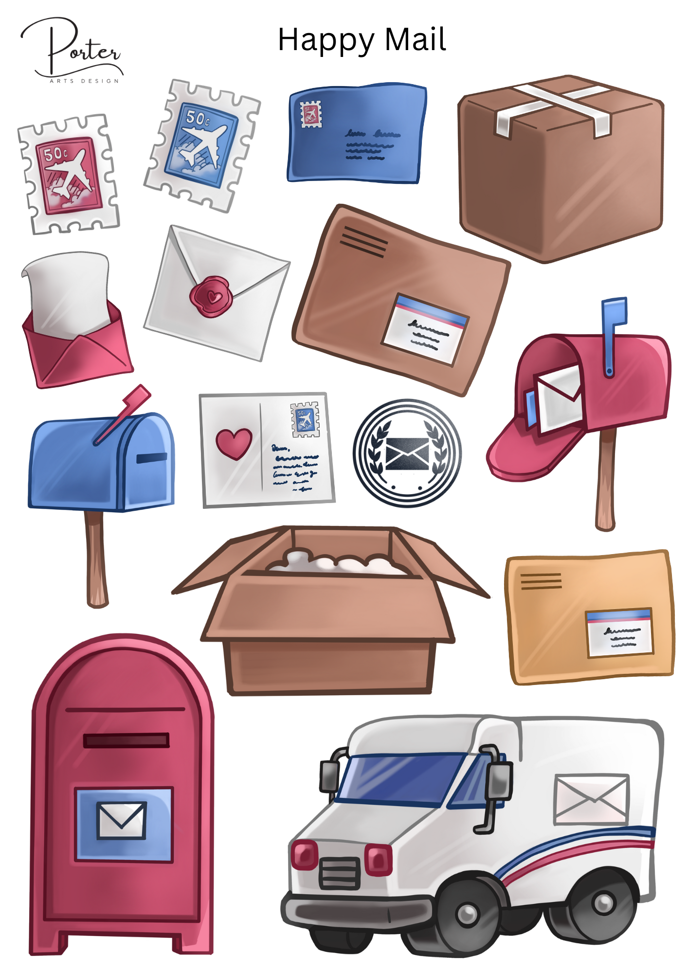 *PRINTABLE* Happy Mail Sticker
