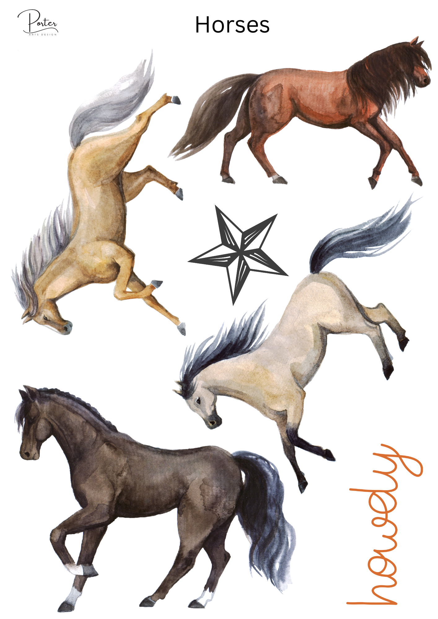 *TANGIBLE* Horses Sticker
