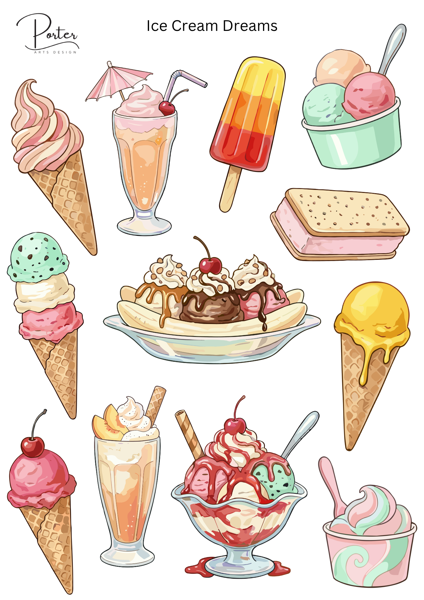 *PRINTABLE* Ice Cream Dreams Sticker