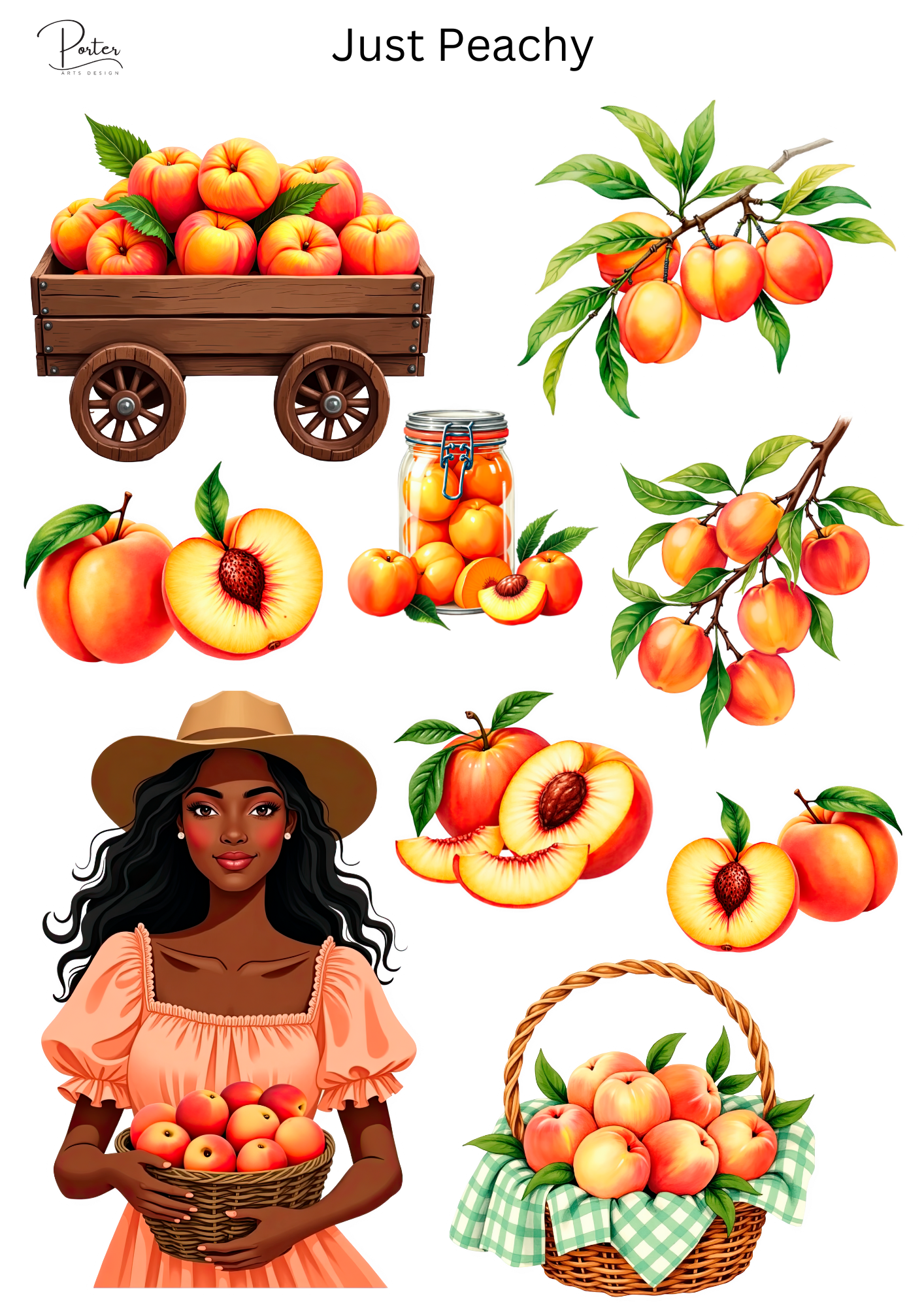 *PRINTABLE* Just Peachy Sticker