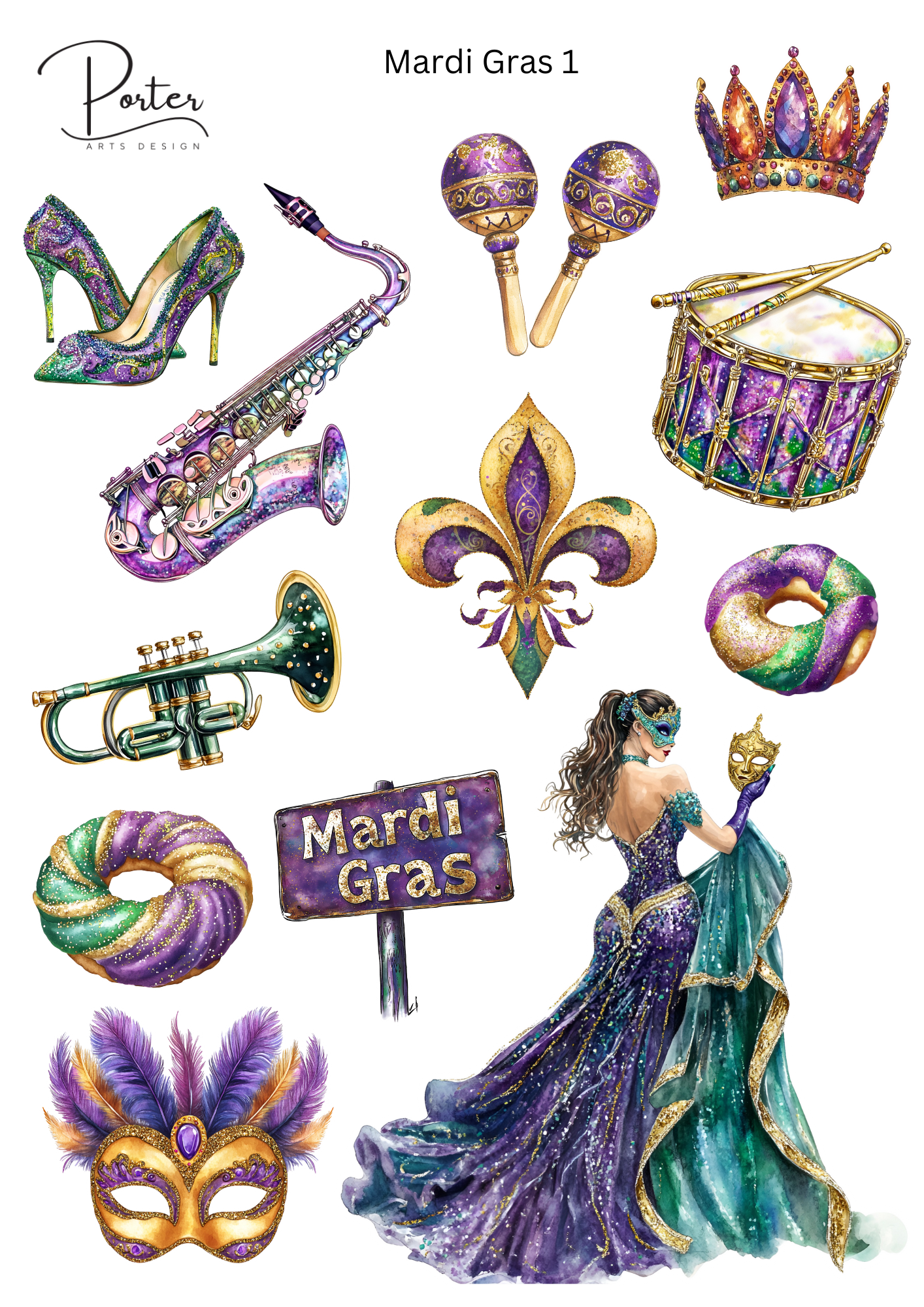 *TANGIBLE* Mardi Gras 1 Sticker