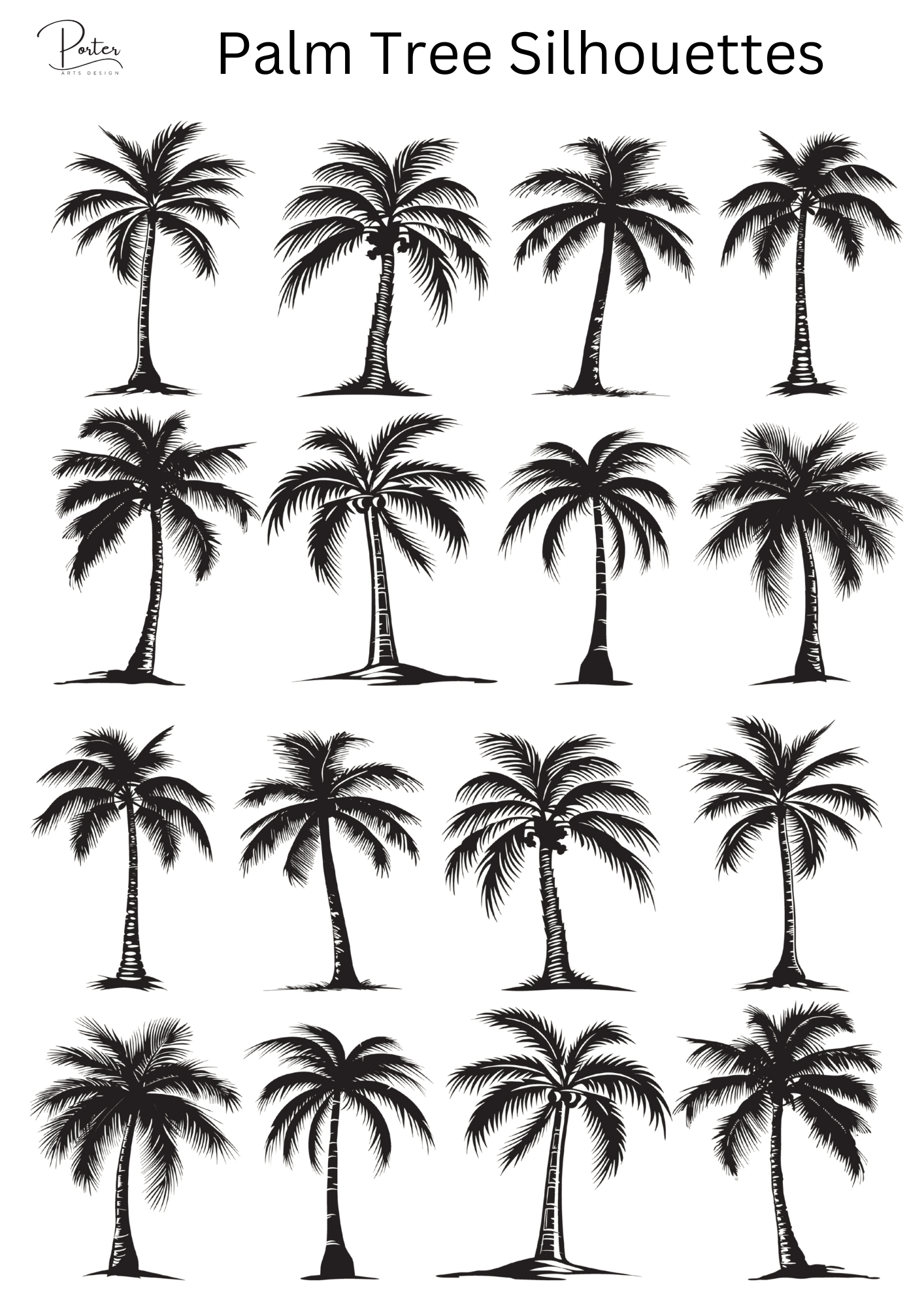 *TANGIBLE* Palm Tree Silhouettes Sticker