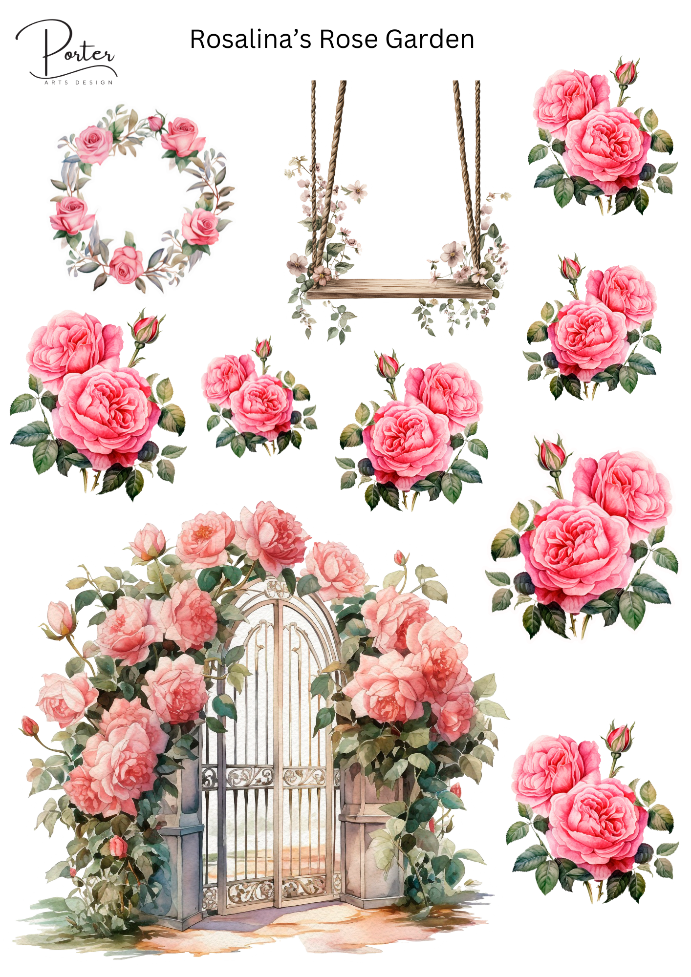 *PRINTABLE* Rosalina's Rose Garden Sticker