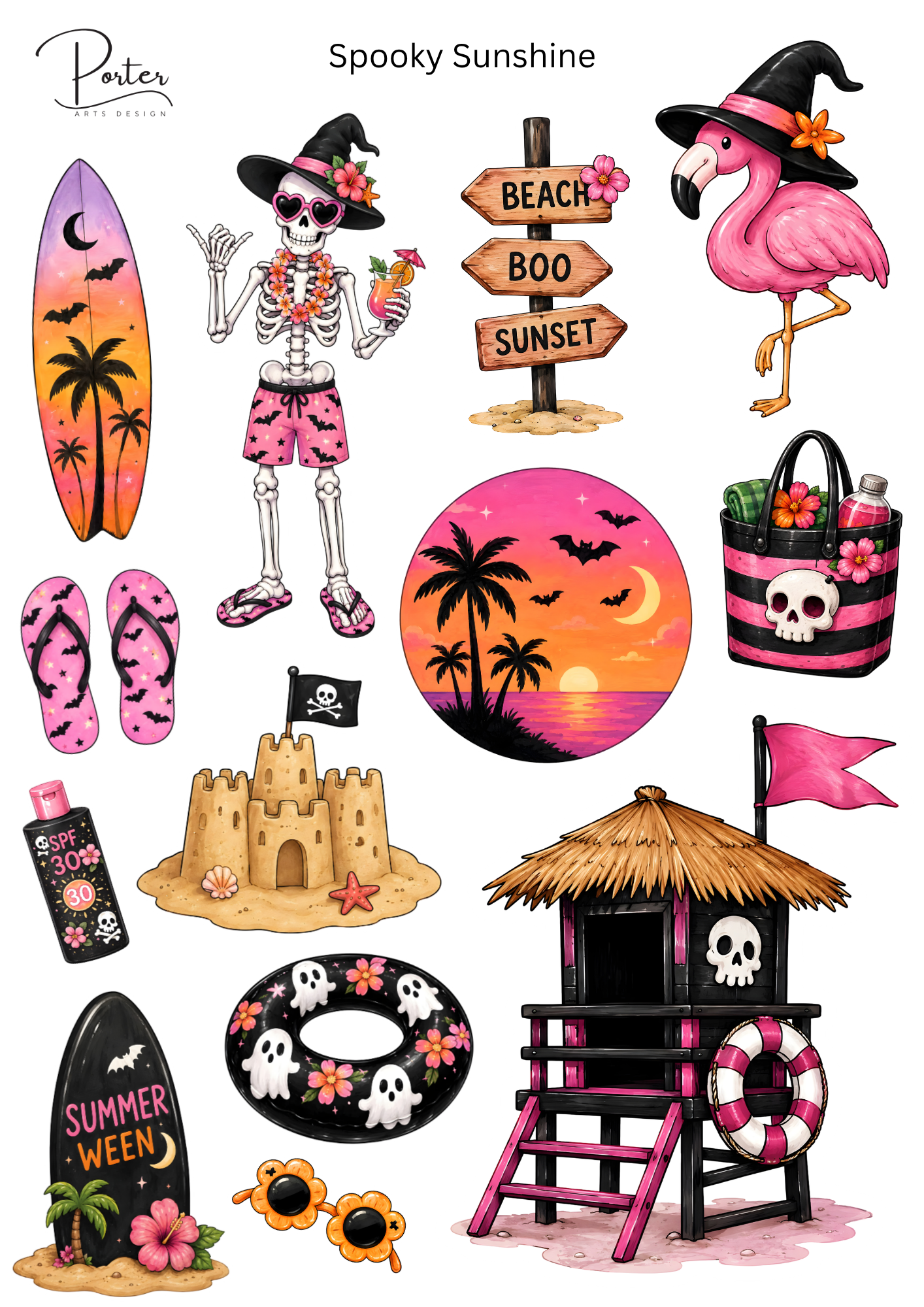 *PRINTABLE* Spooky Sunshine Sticker