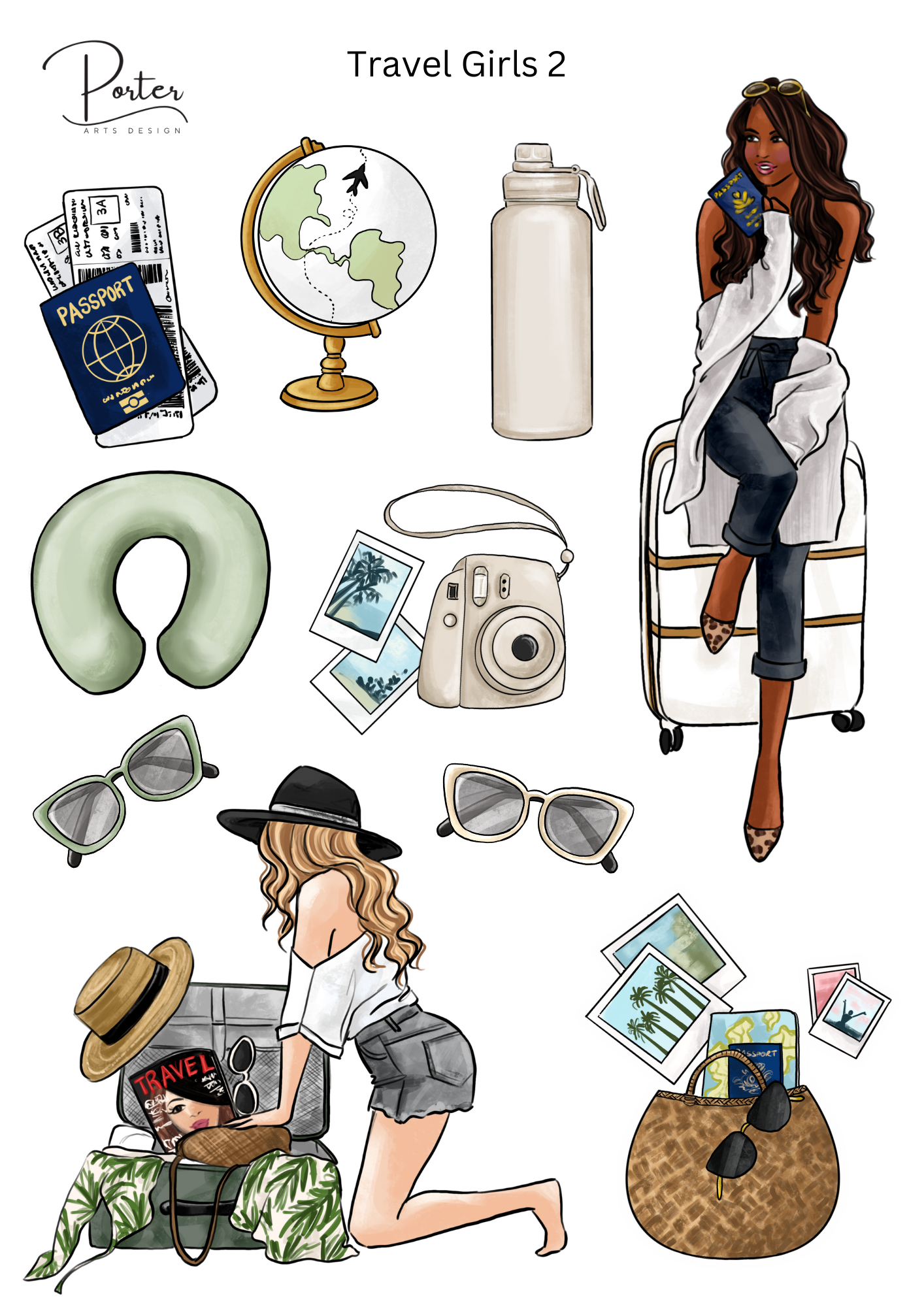 *TANGIBLE* Travel Girls 2 Sticker