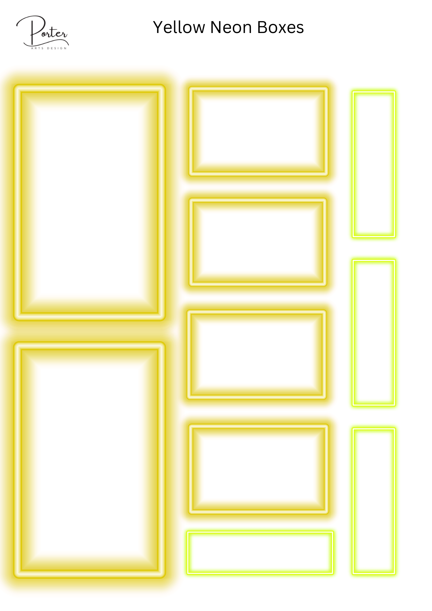 *TANGIBLE* Neon Boxes Sticker