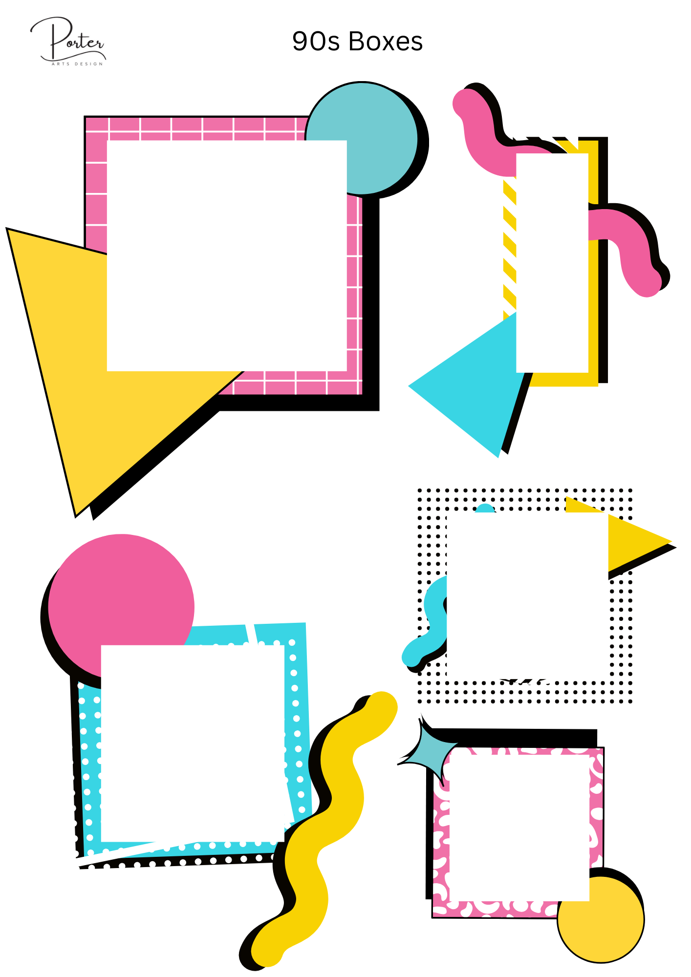 *PRINTABLE* 90's Boxes Sticker – Porter Arts Design