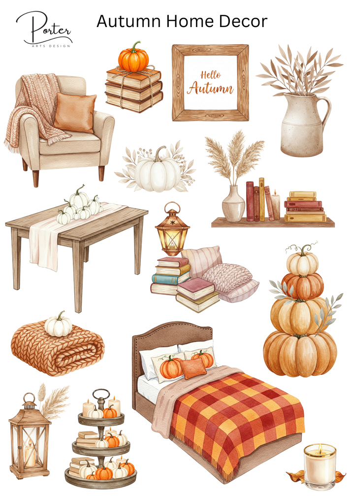*PRINTABLE* Autumn Home Decor Sticker – Porter Arts Design