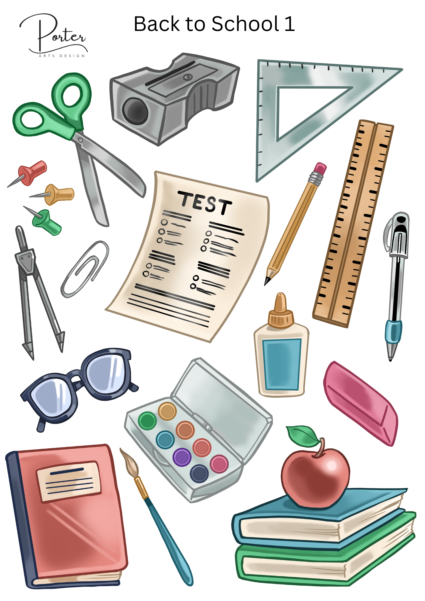 *PRINTABLE* Back to School 1 & 2 Bundle Stickers