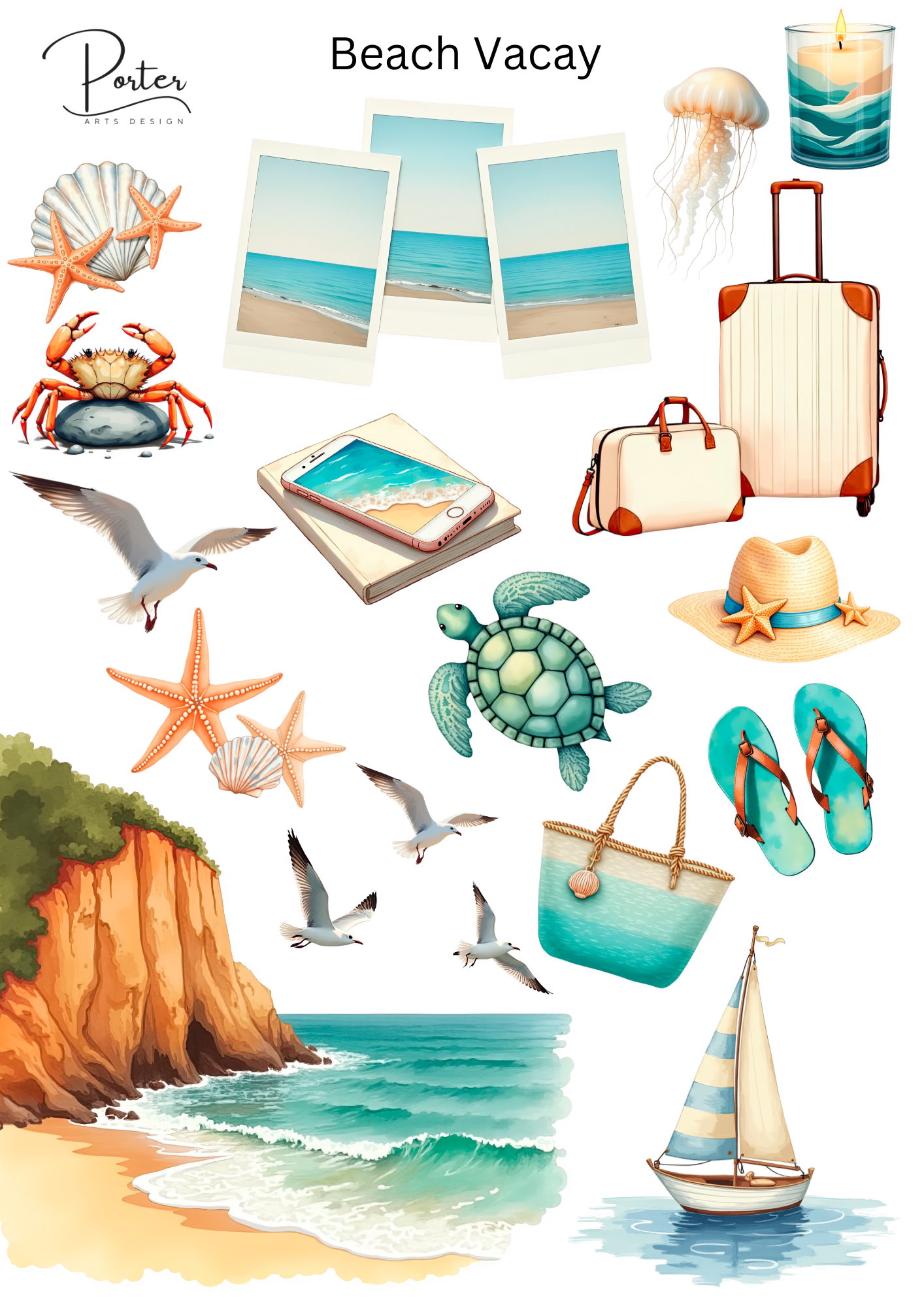 *PRINTABLE* Beach Vacay Sticker