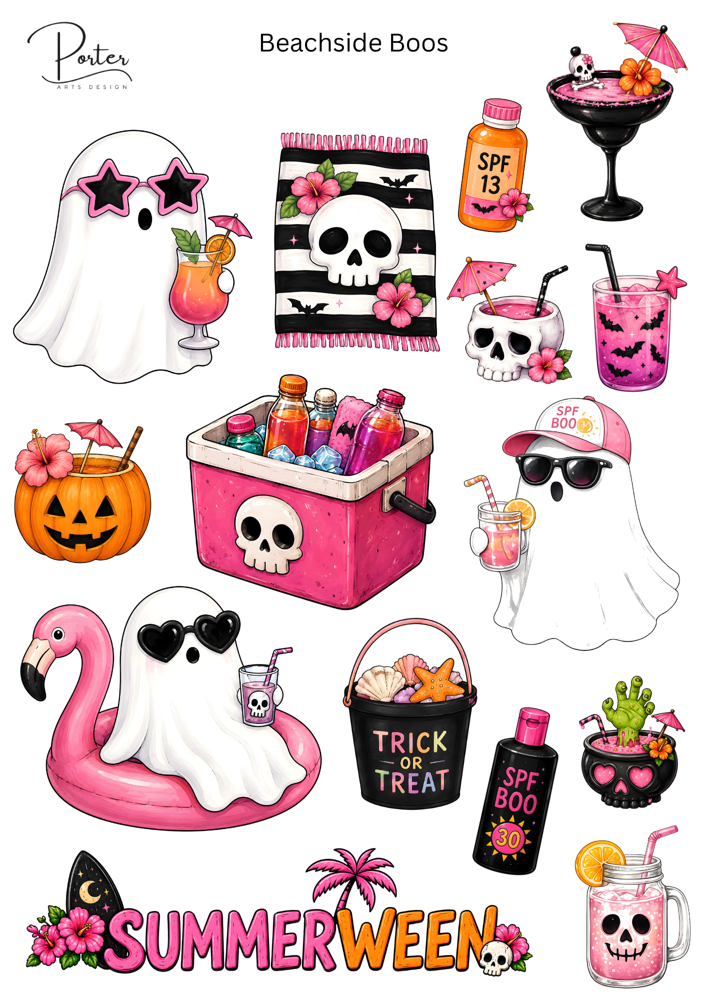 *PRINTABLE* Beachside Boos Sticker