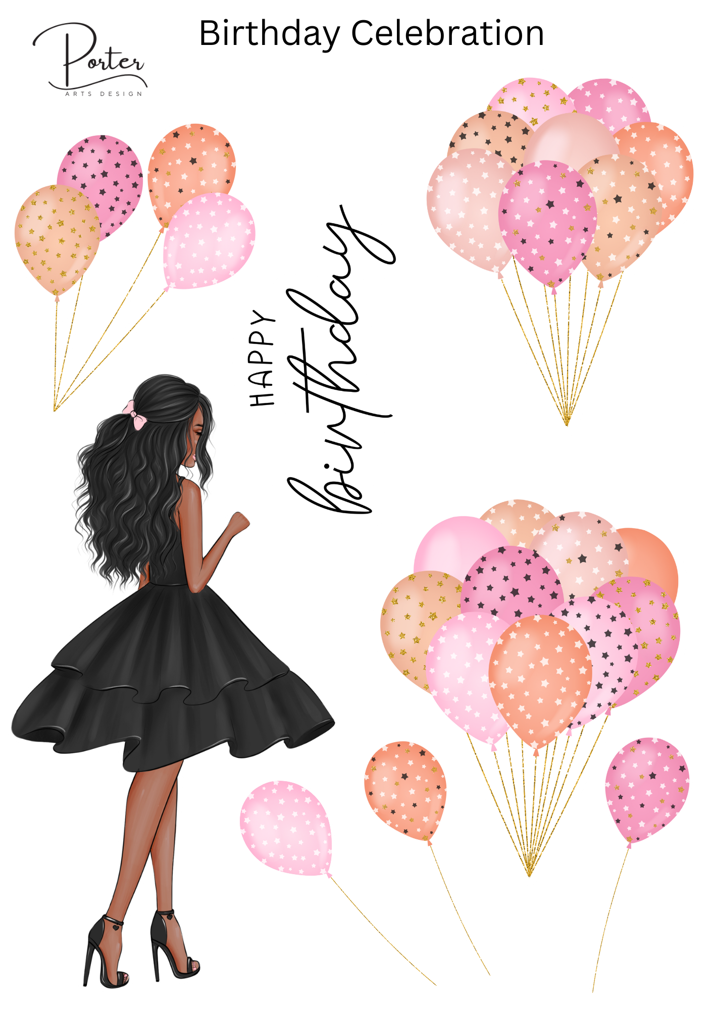 *TANGIBLE* Birthday Celebration Stickers- Two Skin Tones