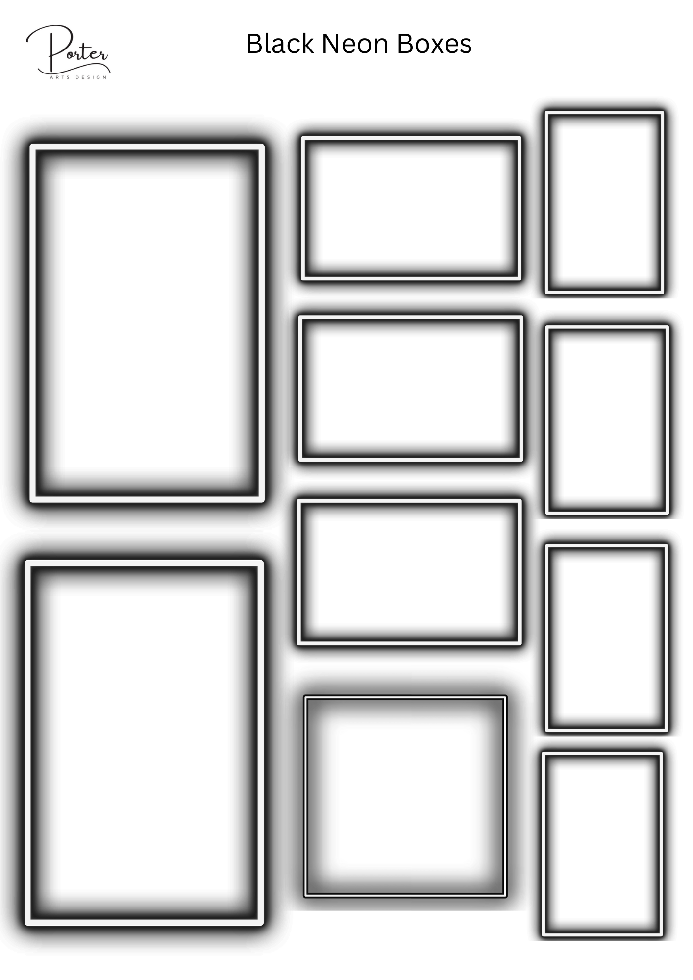 *PRINTABLE* Neon Boxes Sticker Bundle