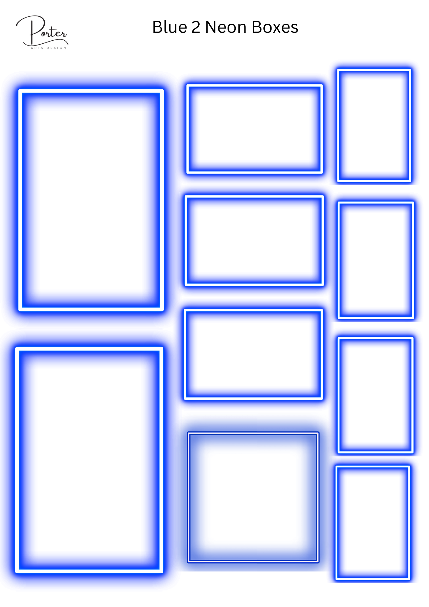 *PRINTABLE* Neon Boxes Sticker Bundle