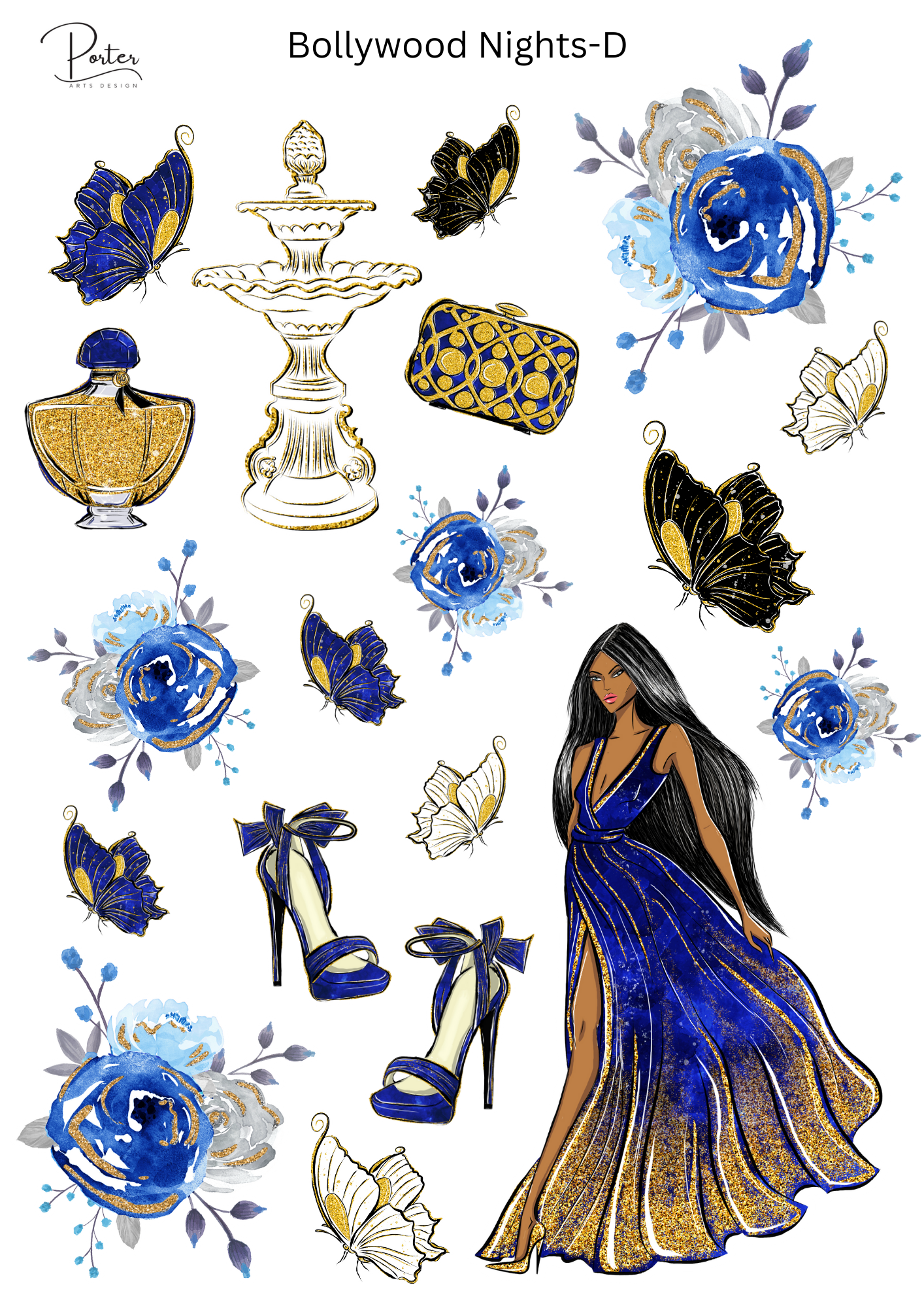 *PRINTABLE* Bollywood Nights Stickers- Two Skin Tones