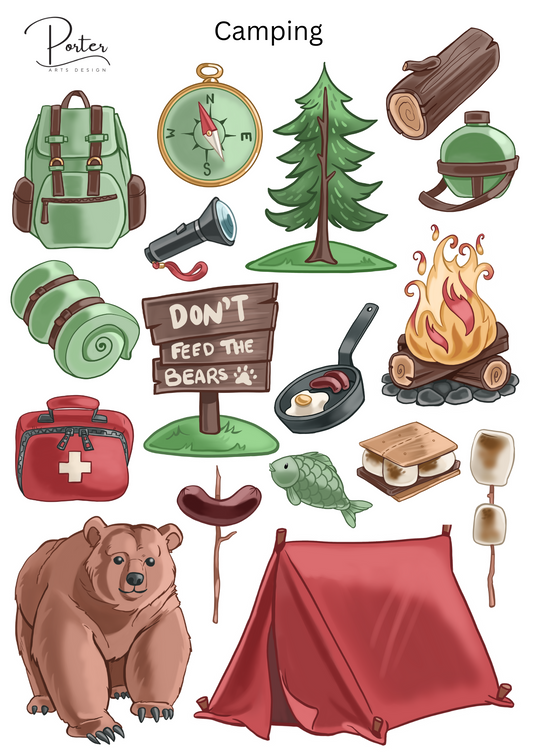 *PRINTABLE* Camping Sticker