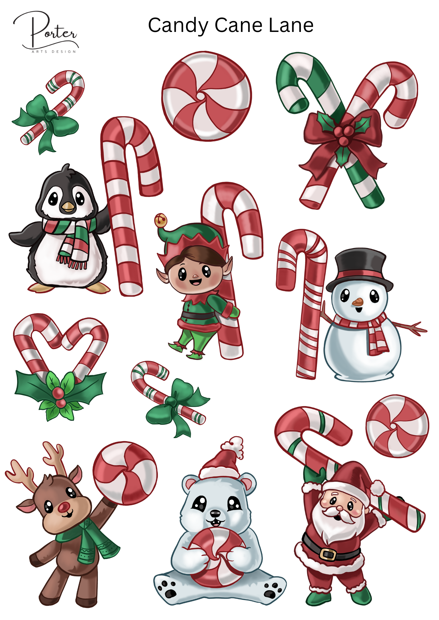*TANGIBLE* Candy Cane Lane Sticker