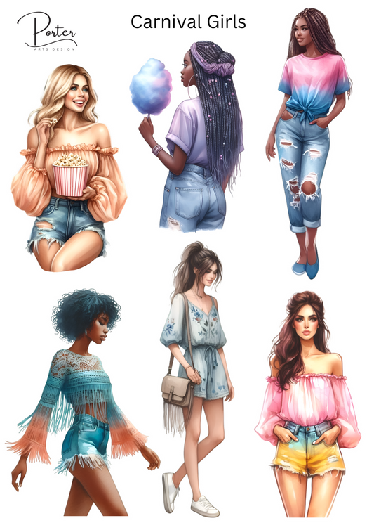 *PRINTABLE* Carnival Girls Sticker