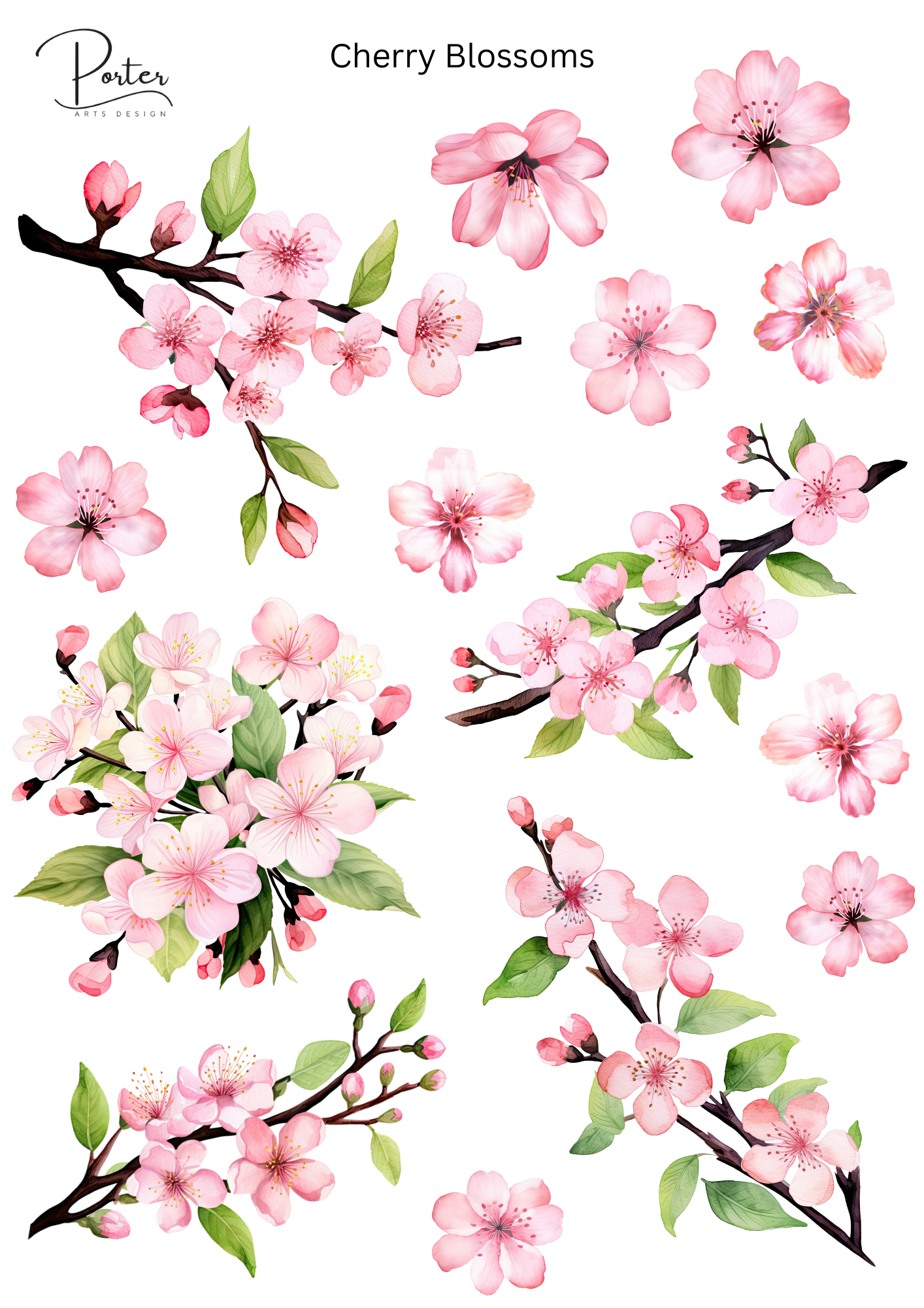 *TANGIBLE* Cherry Blossoms Sticker