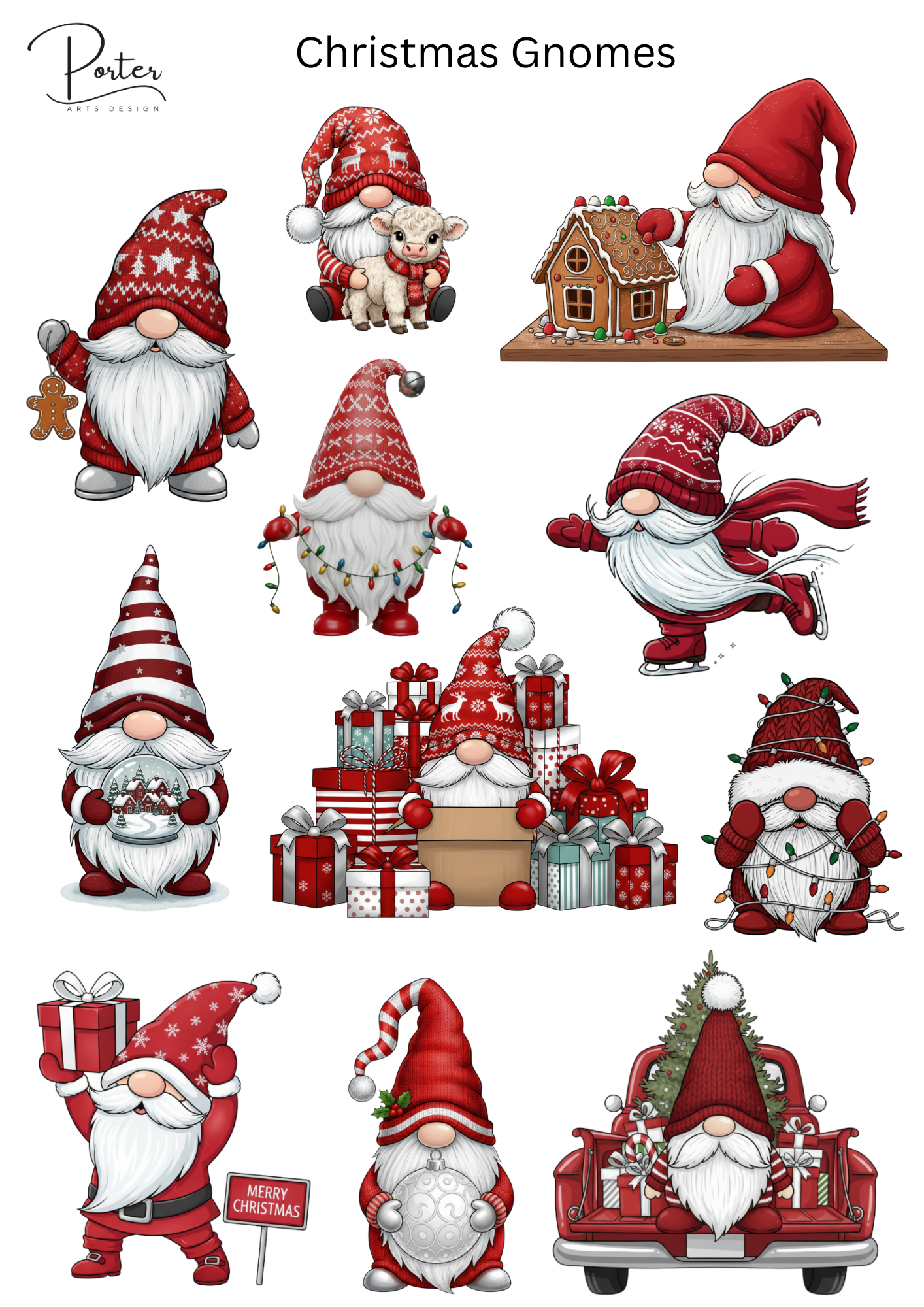 *TANGIBLE* Christmas Gnomes Sticker