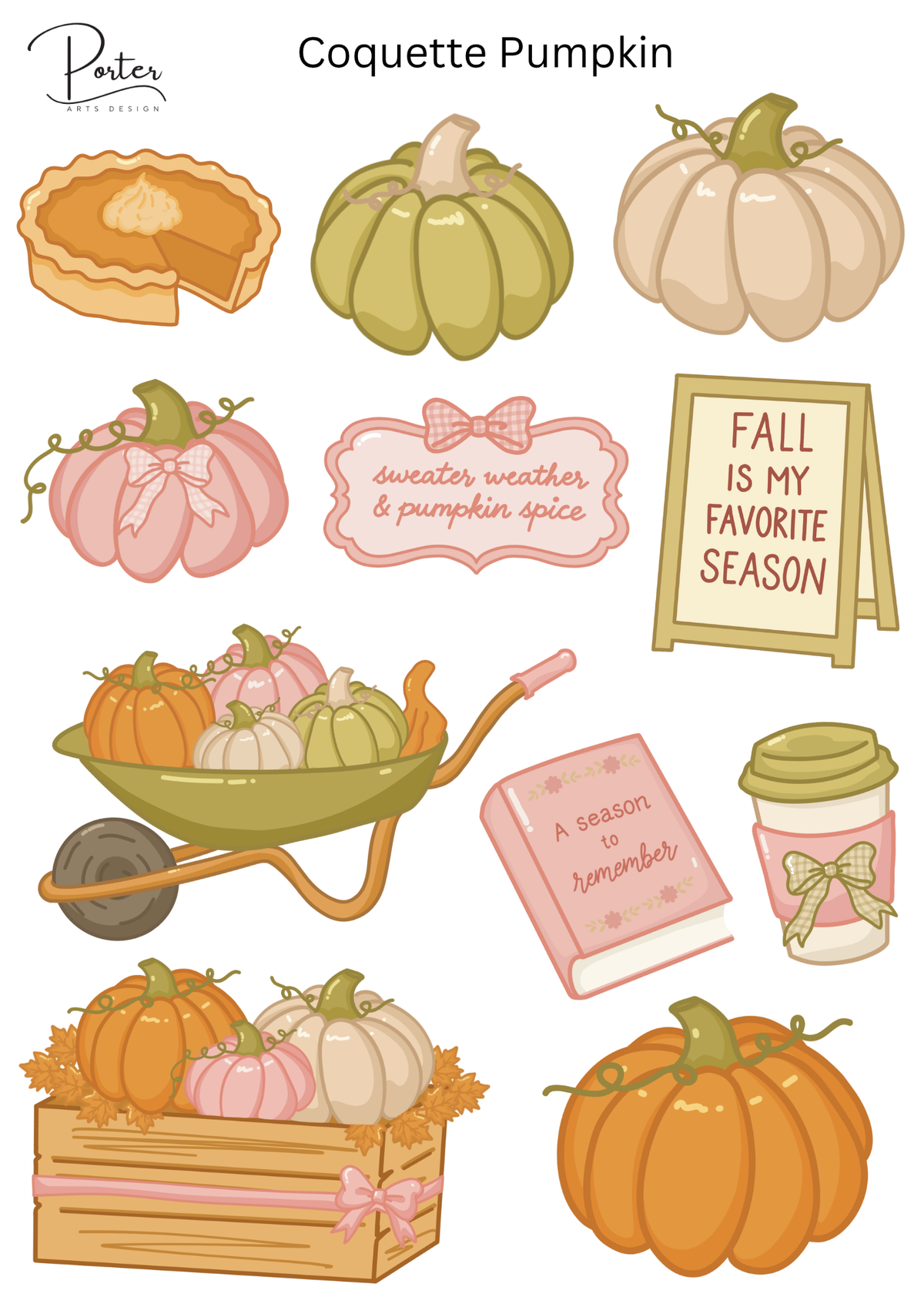 *PRINTABLE* Coquette Pumpkin Sticker