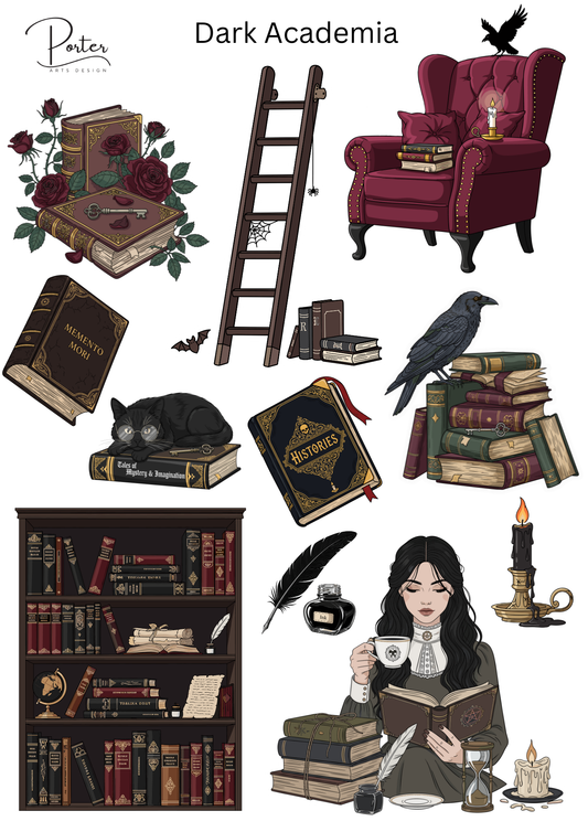 *TANGIBLE* Dark Academia Sticker