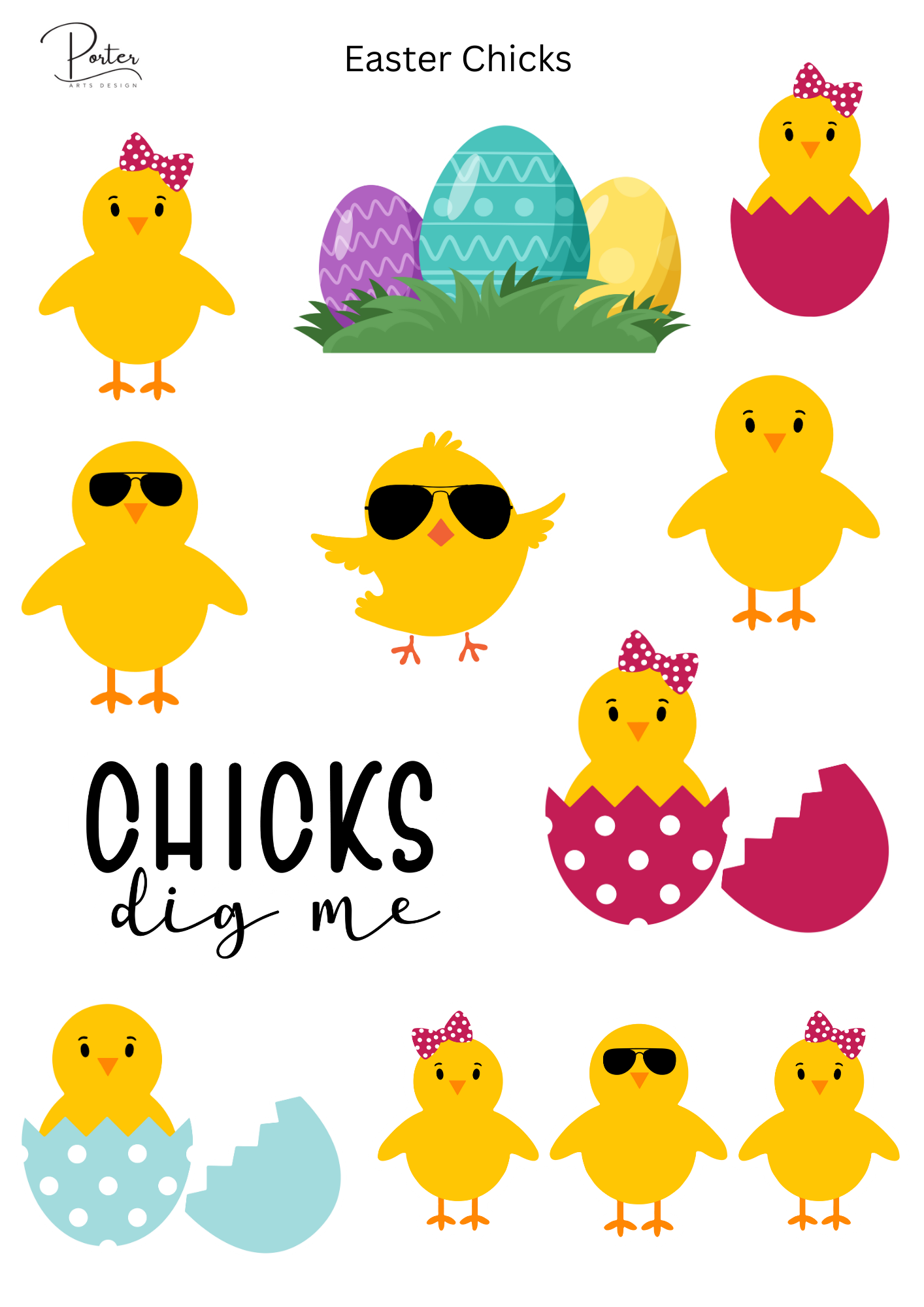 *PRINTABLE* Easter Chicks Sticker