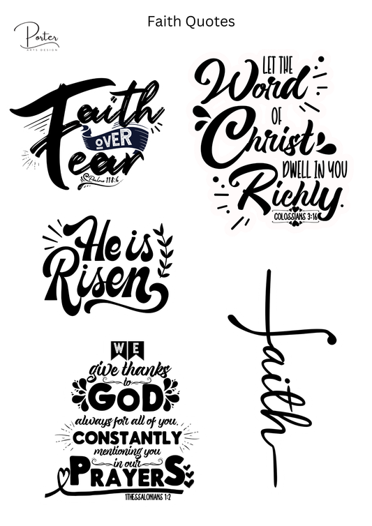 *PRINTABLE* Faith Quotes Sticker