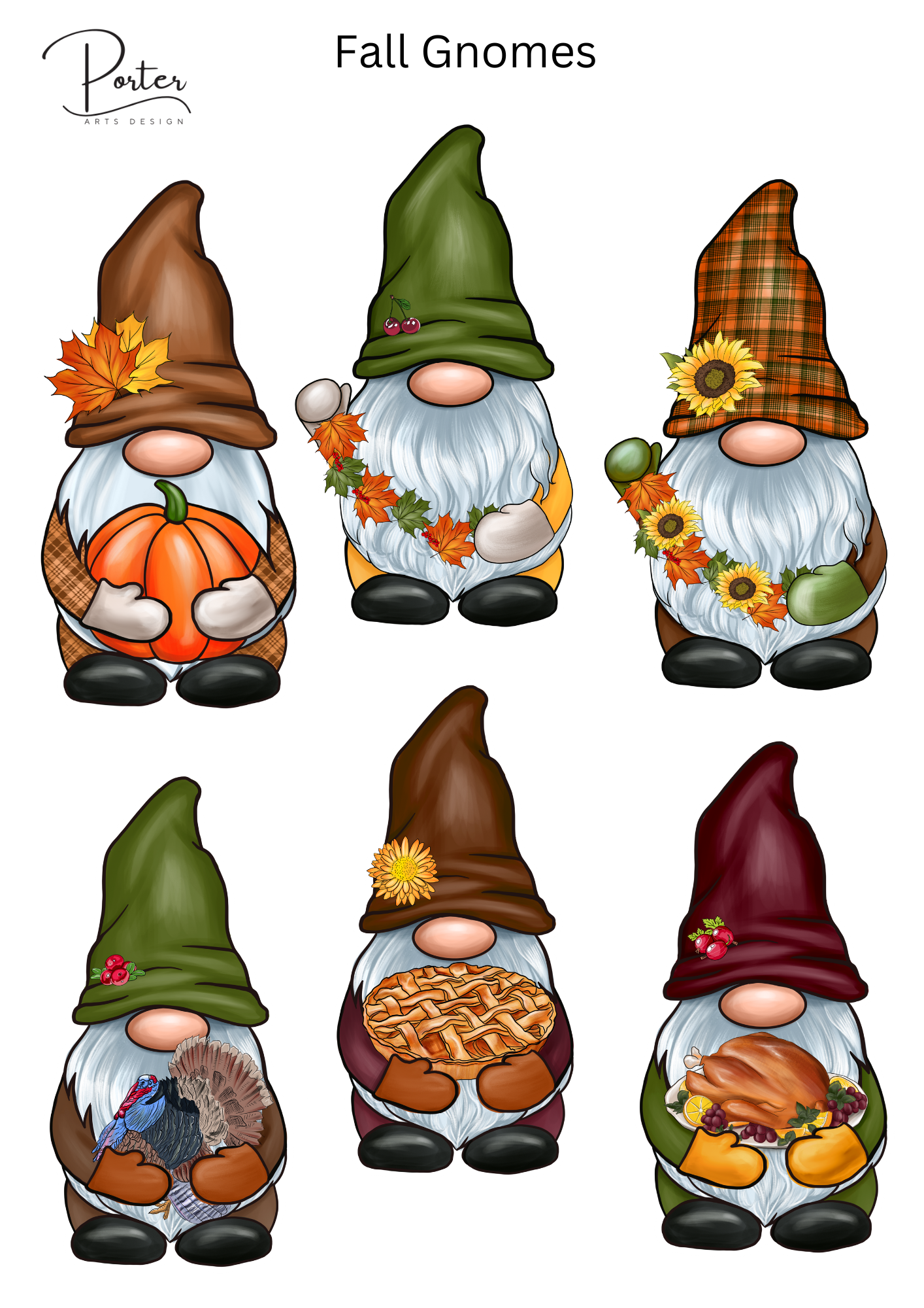 *PRINTABLE* Fall Gnomes Sticker