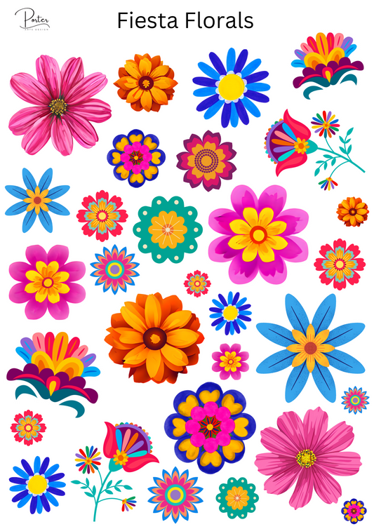 *TANGIBLE* Fiesta Florals Sticker