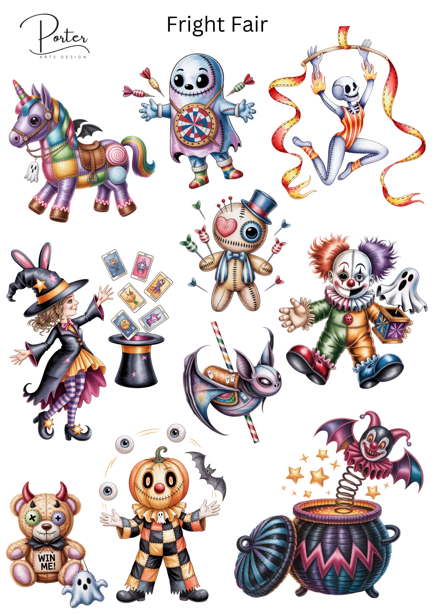 *PRINTABLE* Fright Fair Stickers