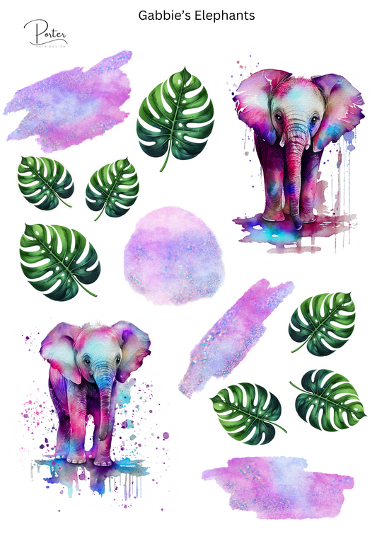 *TANGIBLE* Gabbie's Elephants Sticker