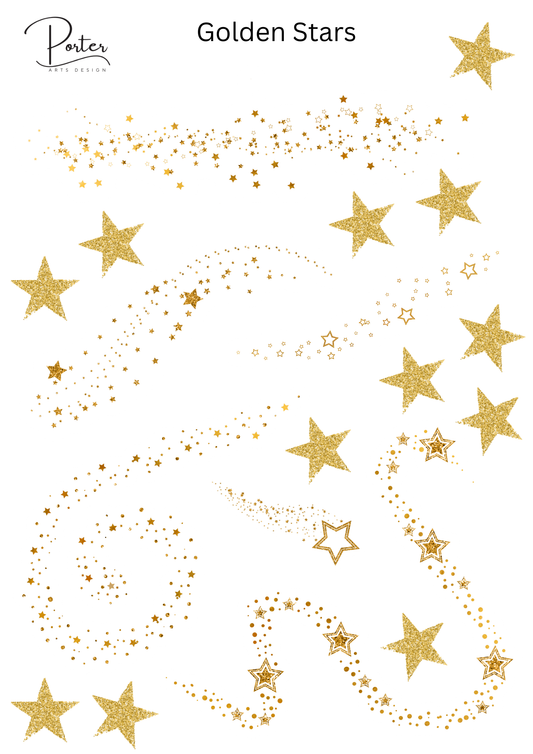 *TANGIBLE* Golden Stars Sticker