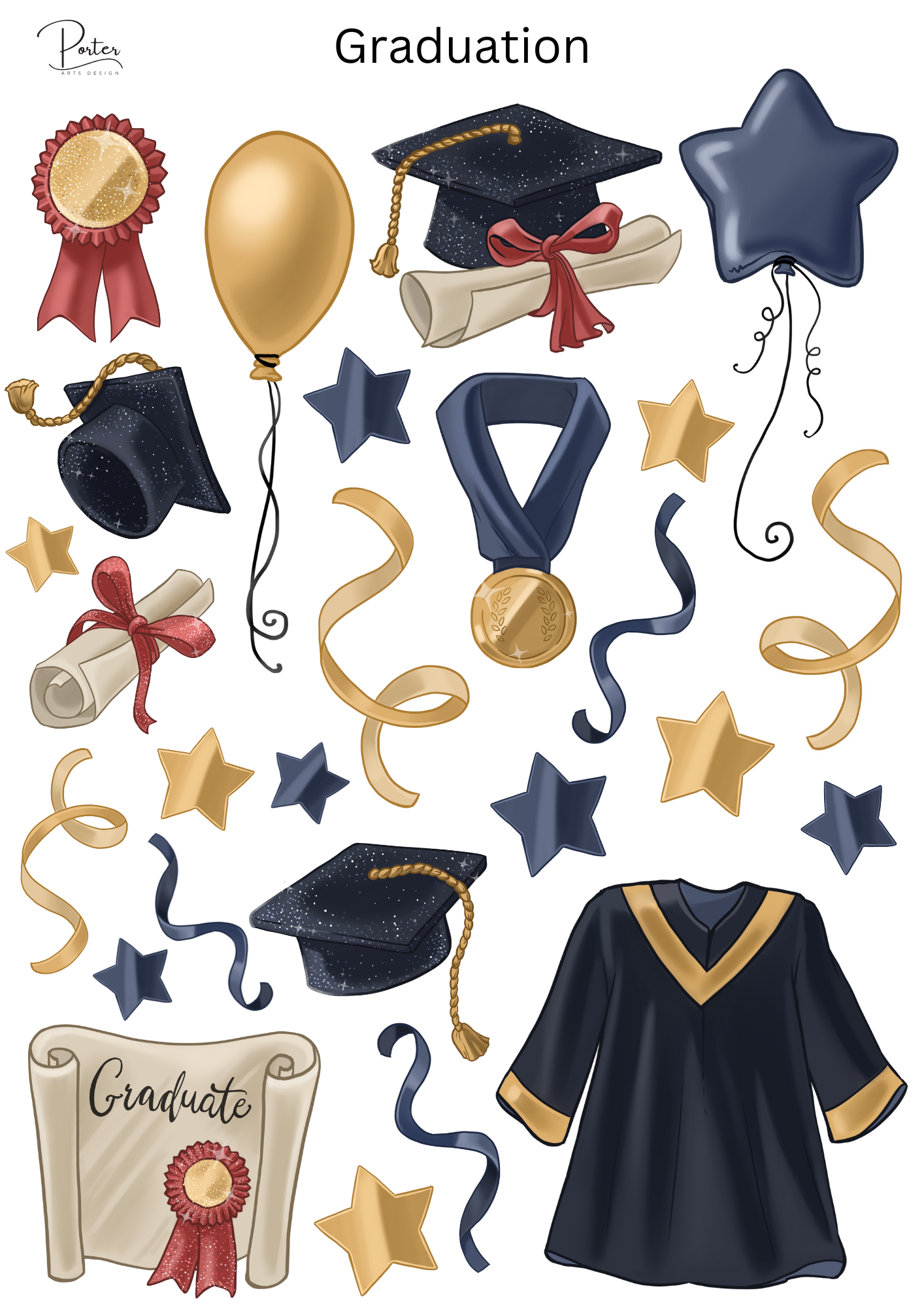 *TANGIBLE* Graduation Sticker – Porter Arts Design