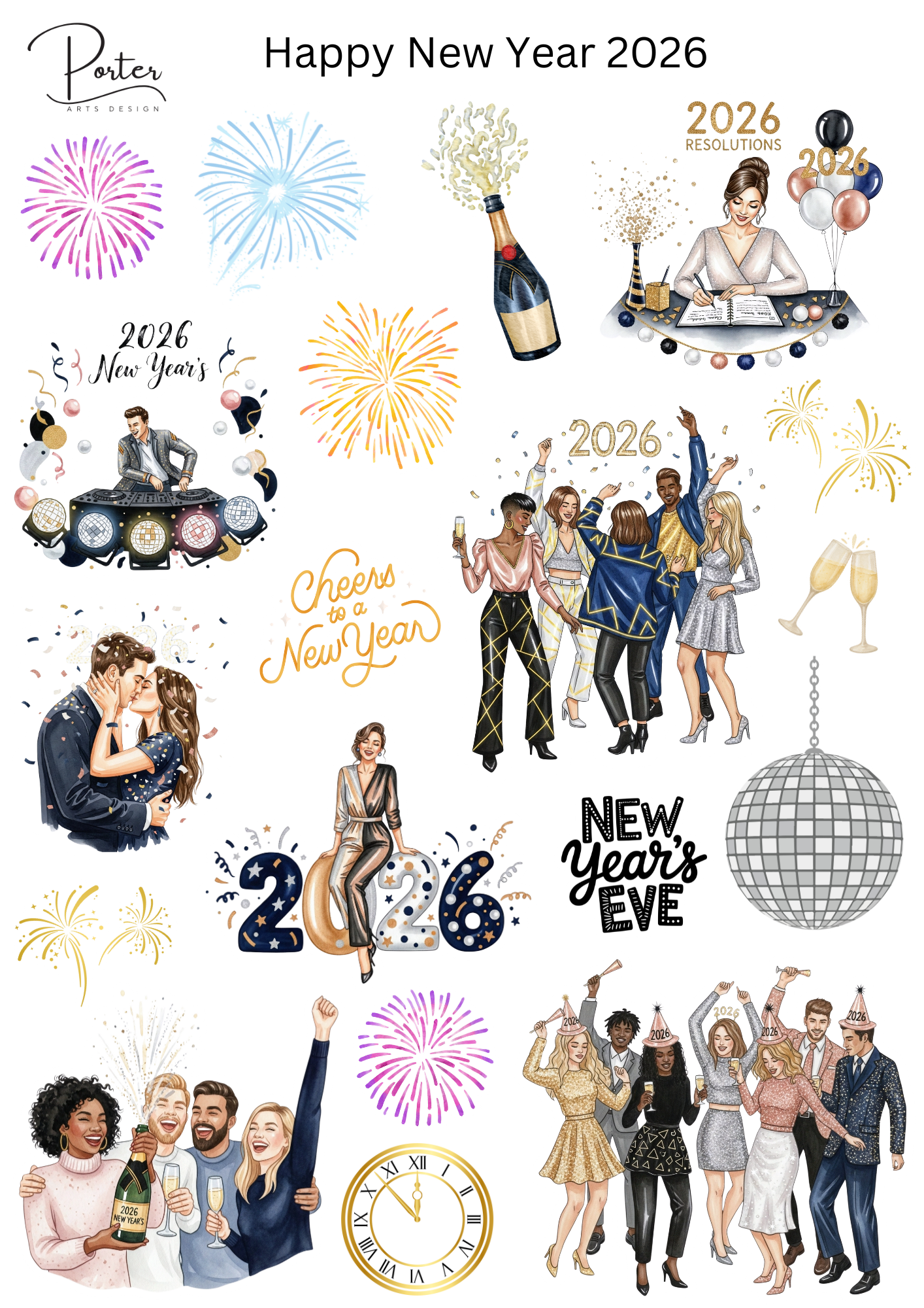 *TANGIBLE* New Years 2026 Sticker – Porter Arts Design