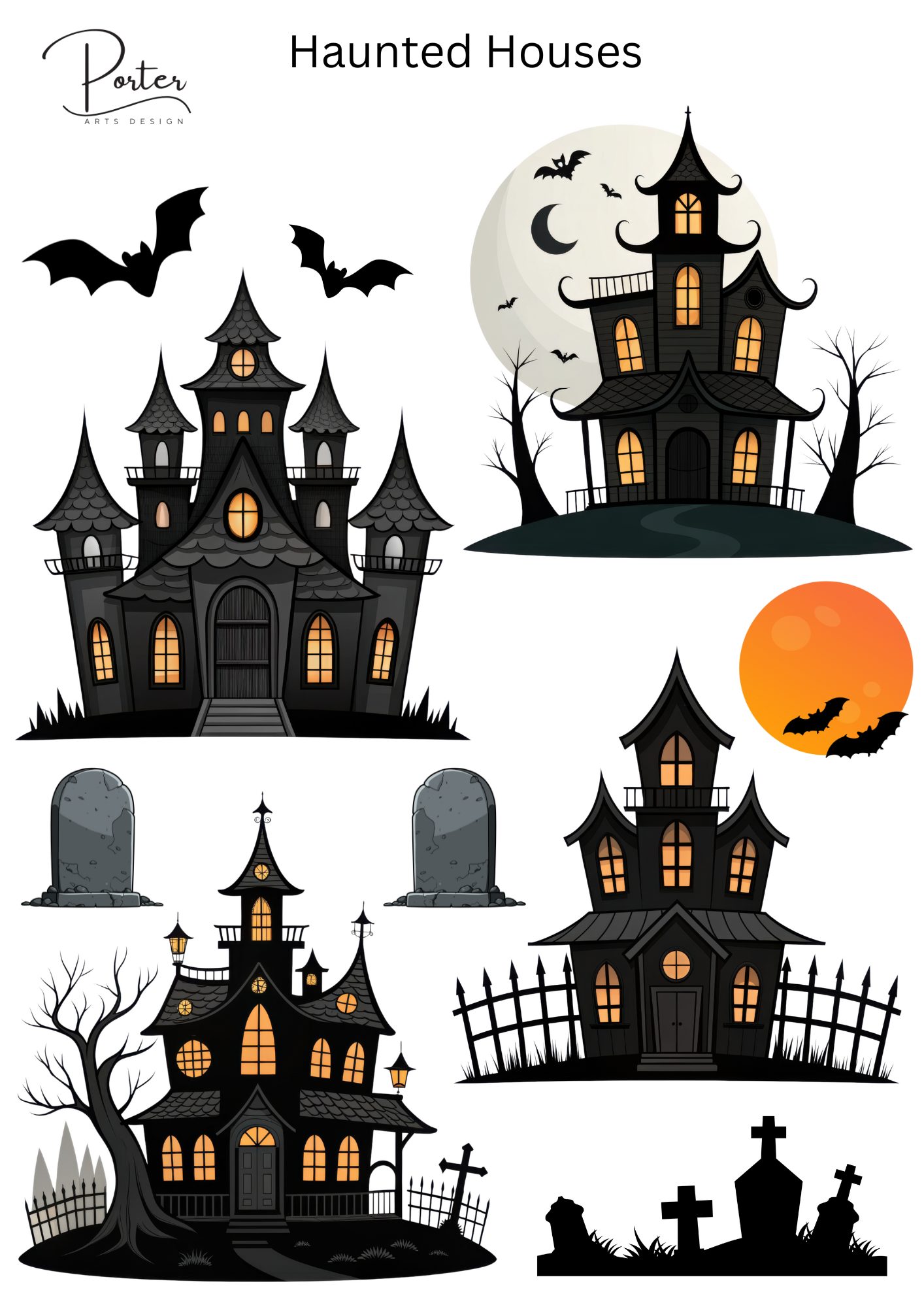 *TANGIBLE* Haunted Houses Sticker