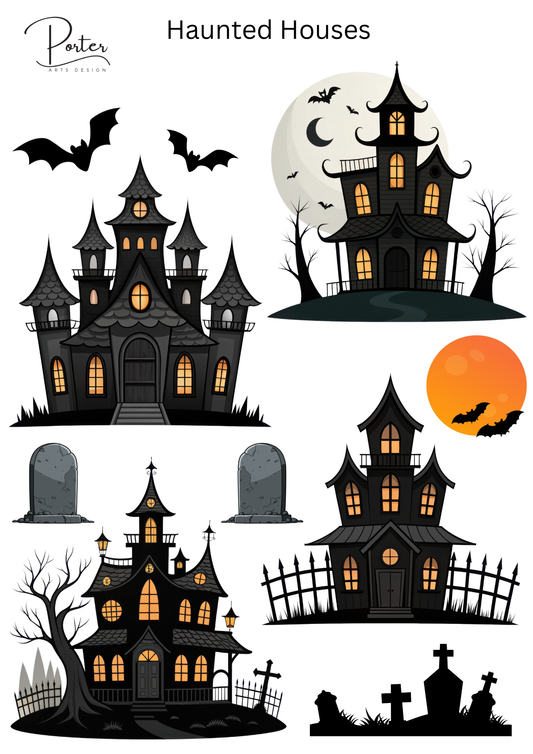 *TANGIBLE* Haunted Houses Sticker