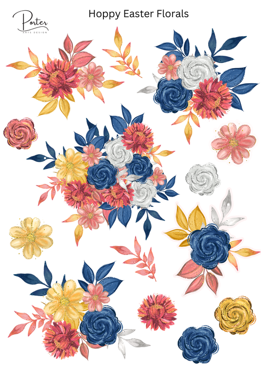 *TANGIBLE* Hoppy Easter Florals Sticker
